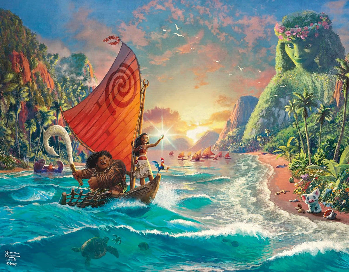 Disney Thomas Kinkade Studios - Alice, DuckTales, Moana, Mickey & Friends 500 x 4 Puzzle