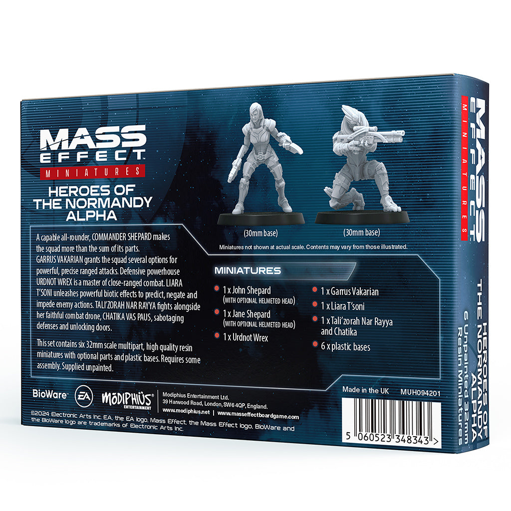 Mass Effect - Heroes Of The Normandy Alpha - Resin Collectors Miniatures Set - Modiphius Games