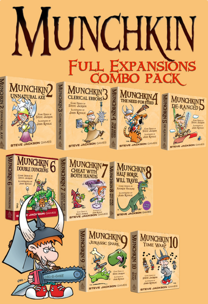 Munchkin Expansions Only Combo - All 9 packs for Munchkin The Game!