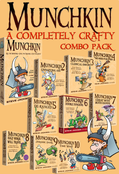 Munchkin Completely Crafty Combo Pack with Base Game + 9 expansions!