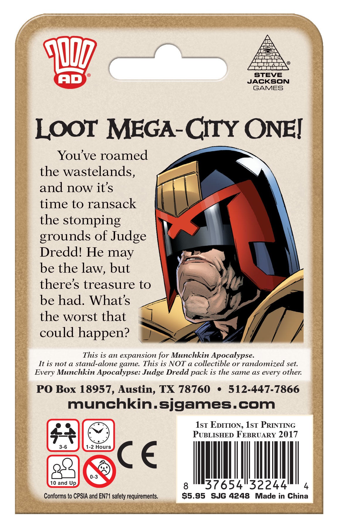 Munchkin Apocalypse - Judge Dredd - Booster Pack Expansion