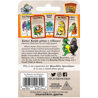 Munchkin Apocalypse KAIJU - Mini Expansion Pack - Steve Jackson Games