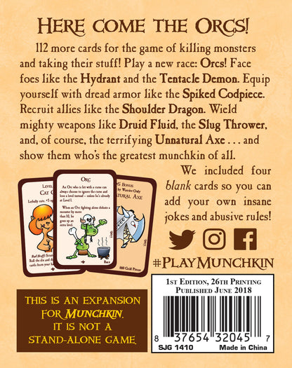 Munchkin 2 - Unnatural Axe! Card Game Expansion