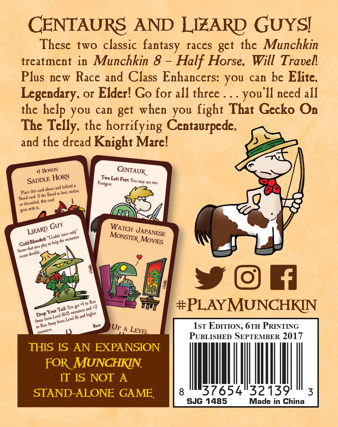 Munchkin 8 - Half-Horse, Will Travel Card Game Expansion