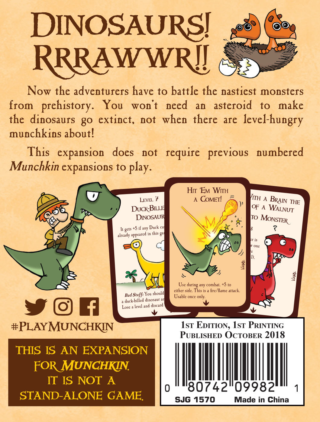 Munchkin 9 – Jurassic Snark Card Game Expansion