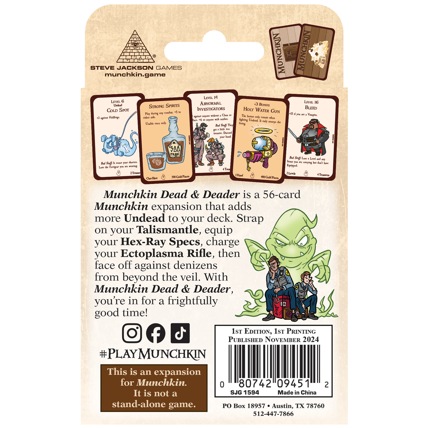 Munchkin: Dead & Deader Expansion - Steve Jackson Games