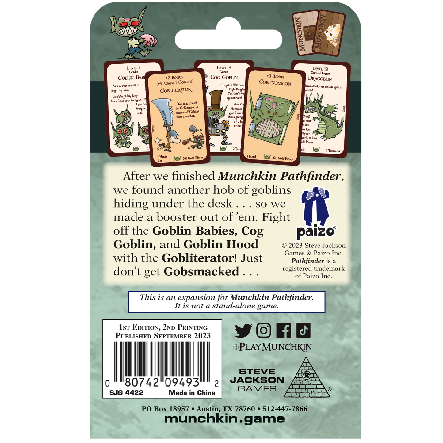Munchkin Pathfinder - Gobsmacked! - Card Game Booster Pack