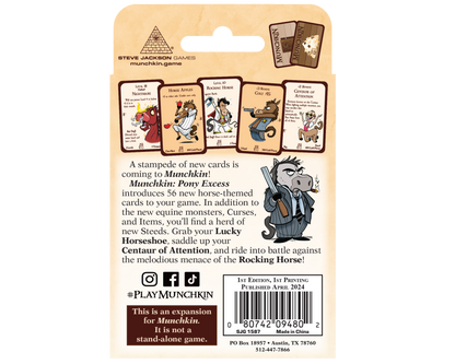 Munchkin: Pony Excess Expansion - Steve Jackson Games