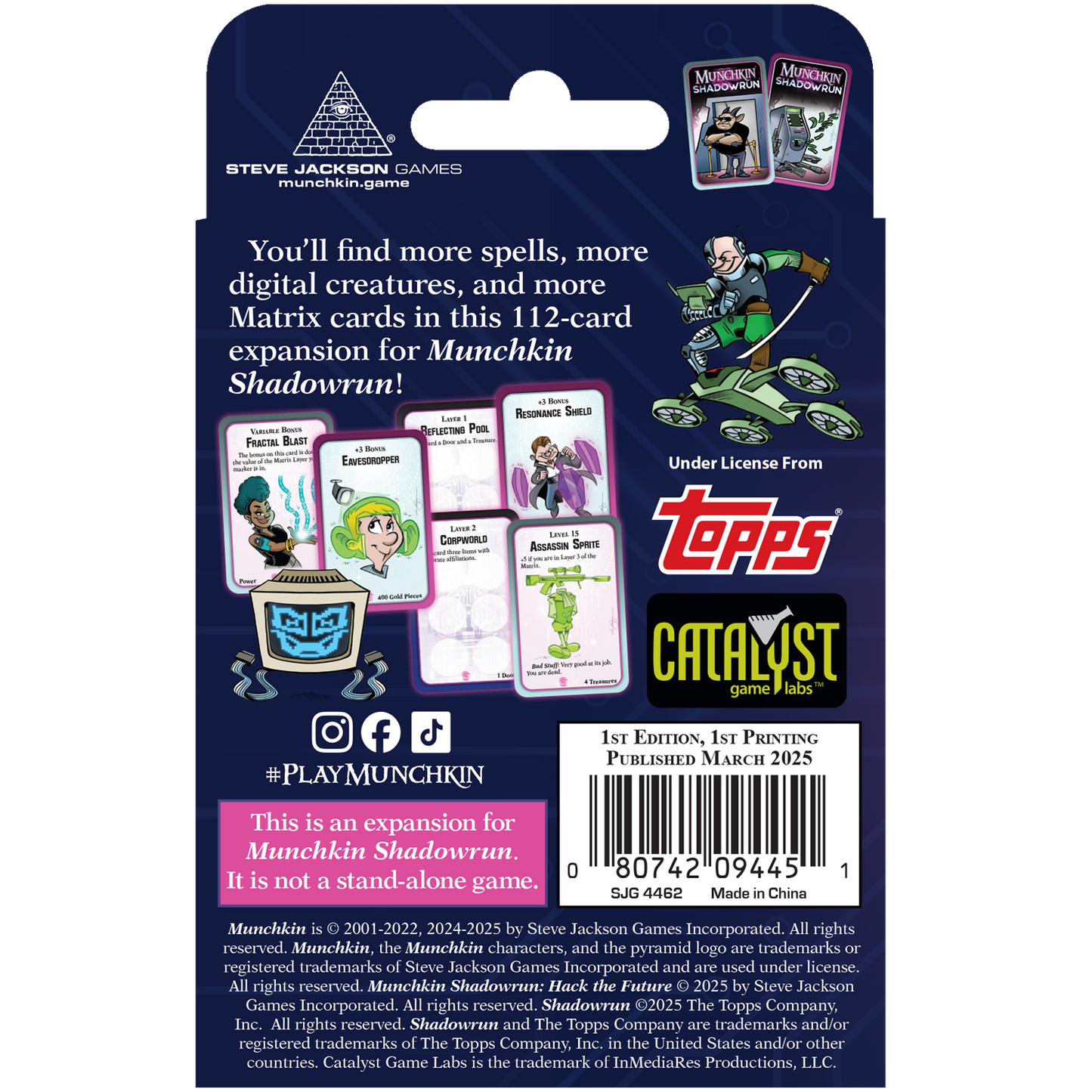 Munchkin Shadowrun: Hack The Future Card Game Expansion