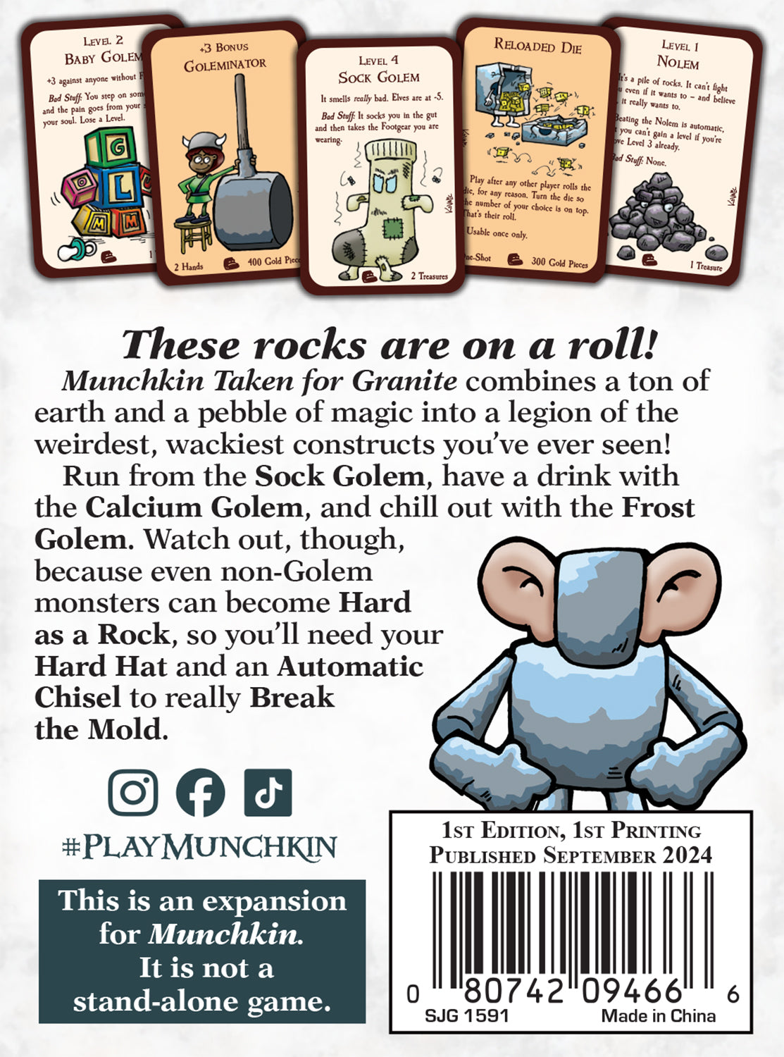 Munchkin: Taken for Granite Expansion - Steve Jackson Games