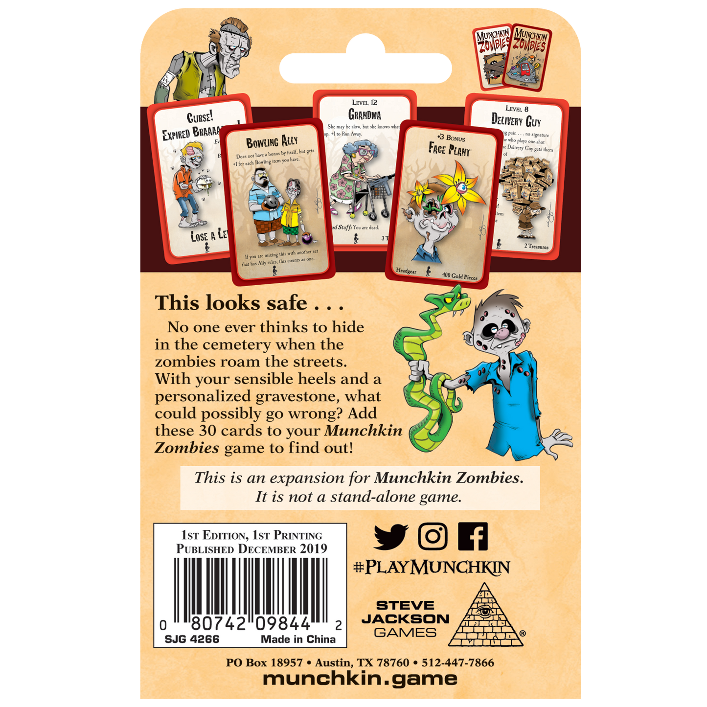 Munchkin Zombies - Grave Mistakes - Card Game Expansion