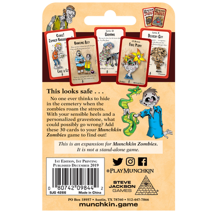 Munchkin Zombies - Grave Mistakes - Card Game Expansion