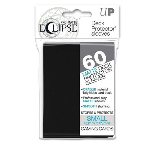 Ultra Pro ECLIPSE PRO-Matte Deck Protector - Small Size Non-Glare Card Sleeves - 80 Count - BLACK