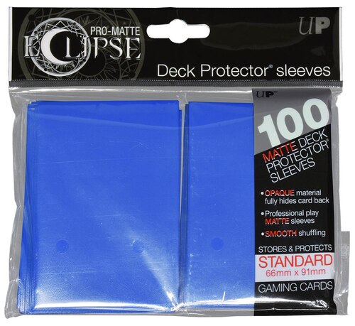 Ultra Pro ECLIPSE 2.0 PRO-Matte Deck Protector - Std Size Non-Glare Card Sleeves - 100 Count - PACIFIC BLUE