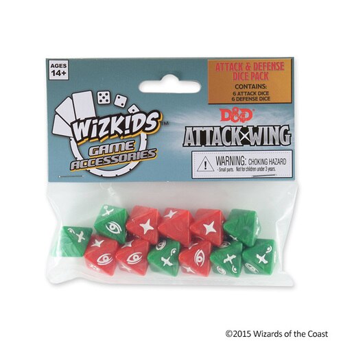 Dungeons and Dragons  - D&D Attack Wing - Attack & Defense Dice Pack