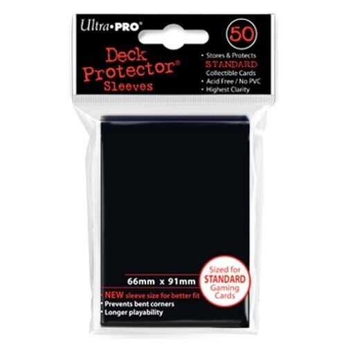 Ultra Pro Deck Protector - Standard Size Card Sleeves - 50 Count - BLACK