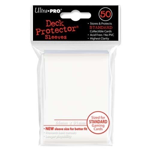 Ultra Pro Deck Protector - Standard Size Card Sleeves - 50 Count - WHITE