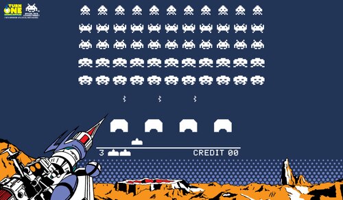 Turn One Gaming - Playmat - Space Invaders Retro Edition