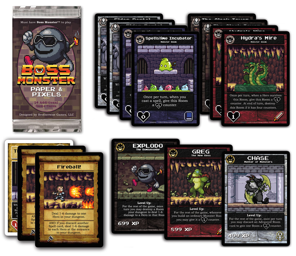Boss Monster - Paper and Pixels - 14 card Expansion Pack