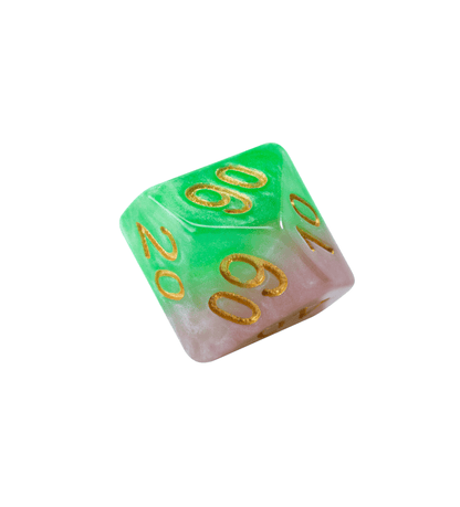 “Rose Dice” Halfsies Dice - Polyhedral 7-Dice Set