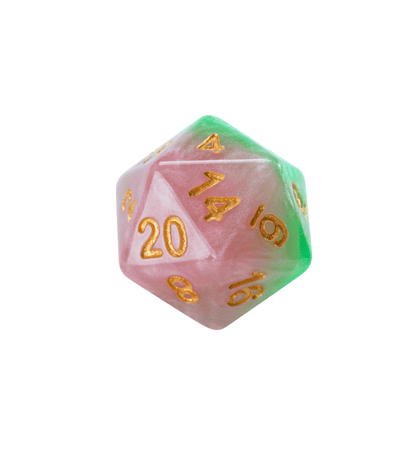 “Rose Dice” Halfsies Dice - Polyhedral 7-Dice Set