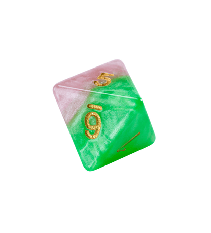 “Rose Dice” Halfsies Dice - Polyhedral 7-Dice Set