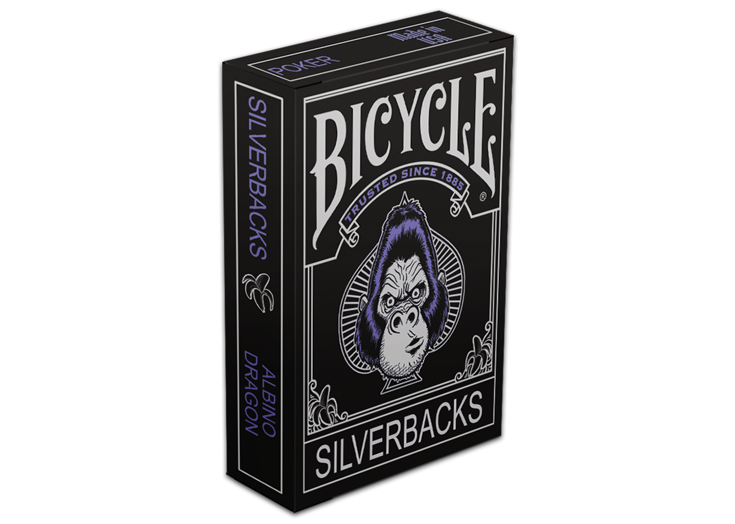 Bicycle Playing Cards - (Foil box) Silverback Gorillas by Albino Dragon