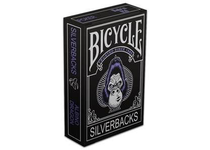 Bicycle Playing Cards - (Foil box) Silverback Gorillas by Albino Dragon