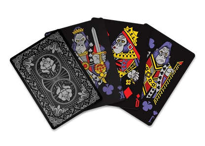 Bicycle Playing Cards - (Foil box) Silverback Gorillas by Albino Dragon