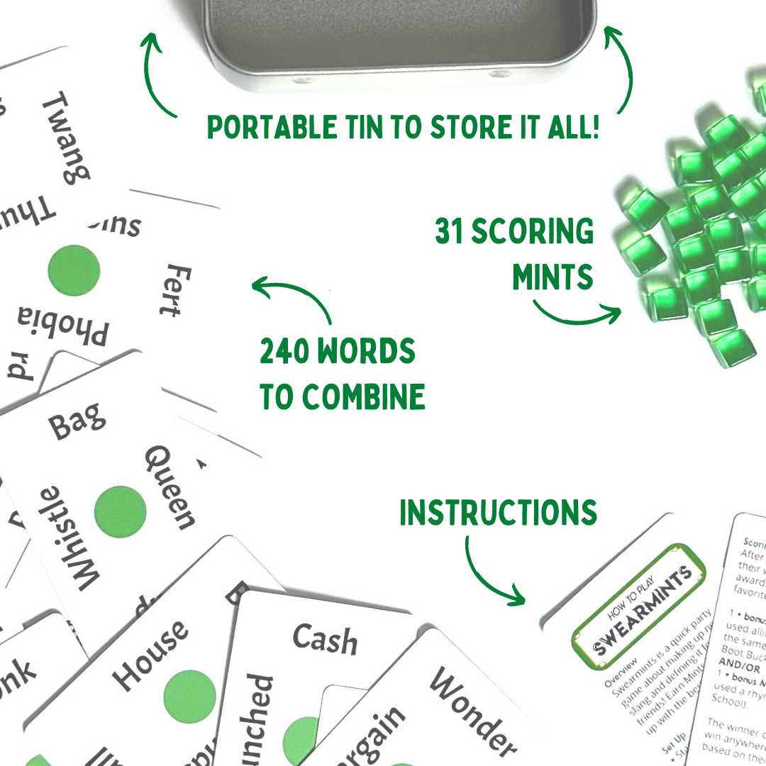 Swearmints - Portable Party Game - Safe for Work! - Cheer Up Games