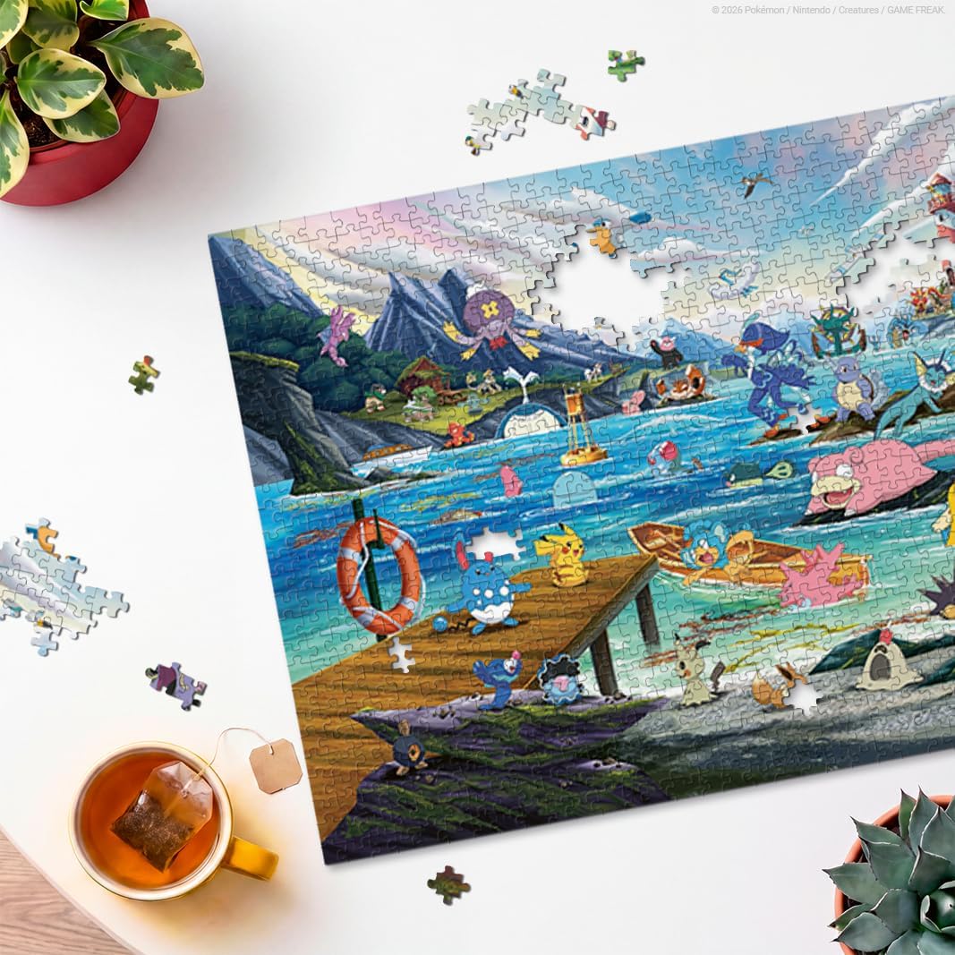 Puzzle: Pokémon Breakout:  Vaporeon and Temperate Marine - 1000 Pieces