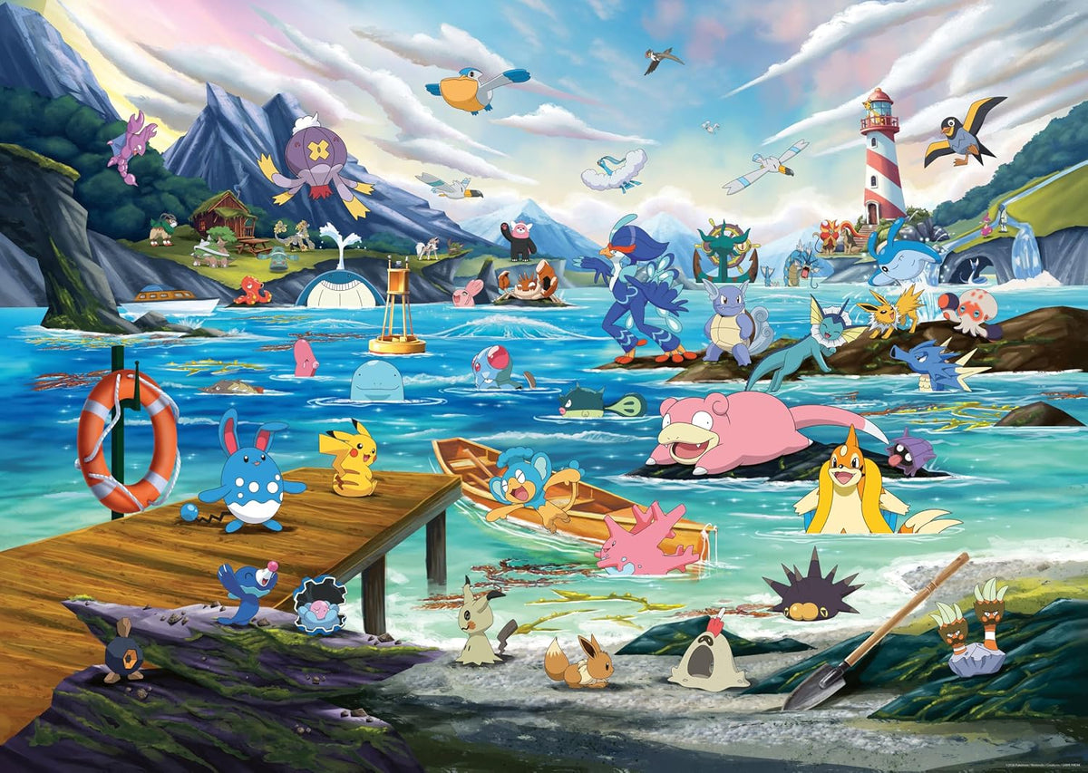 Puzzle: Pokémon Breakout:  Vaporeon and Temperate Marine - 1000 Pieces