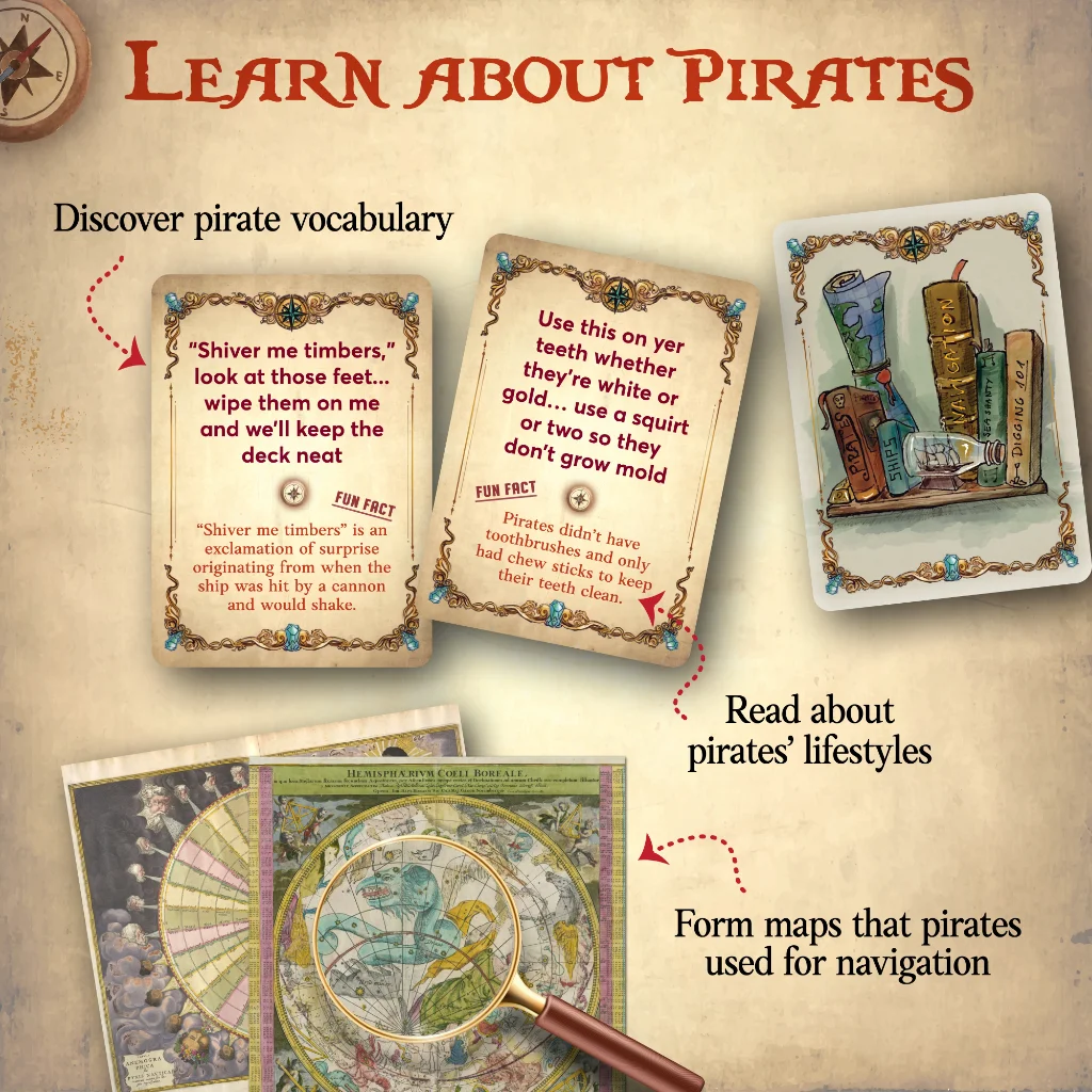 Word Treasures - Pirate Scavenger Hunt Games - Starlux Games