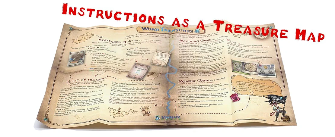 Word Treasures - Pirate Scavenger Hunt Games - Starlux Games