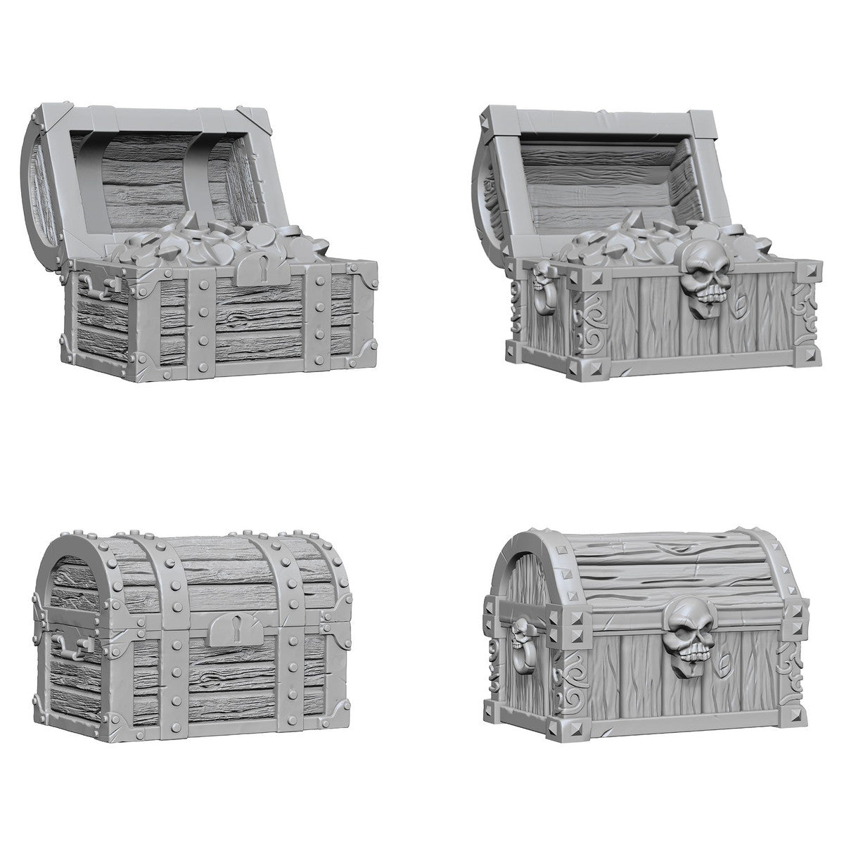 WizKids Unpainted Miniatures - Treasure Chests - Deep Cuts