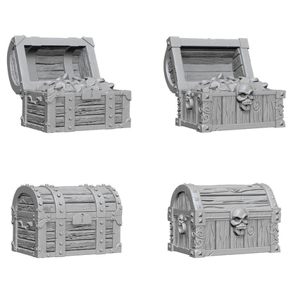 WizKids Unpainted Miniatures - Treasure Chests - Deep Cuts