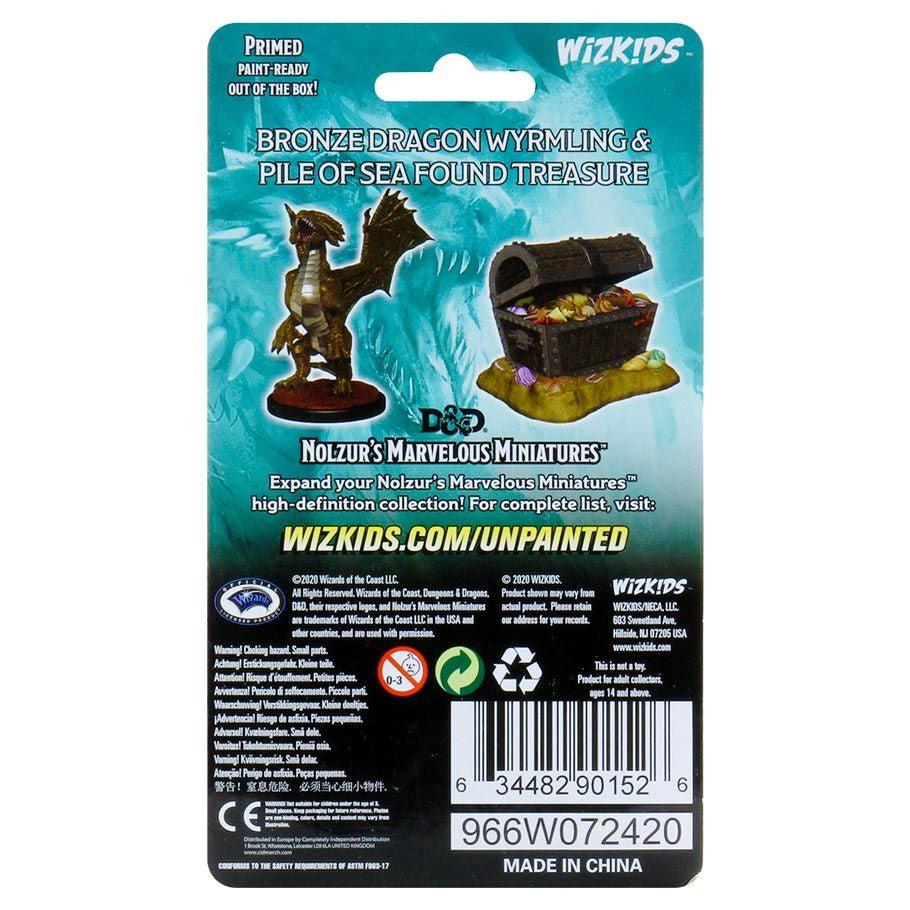 D&D: Nolzur's Marvelous Unpainted Miniatures - Bronze Dragon Wyrmling & Sea Treasure W13