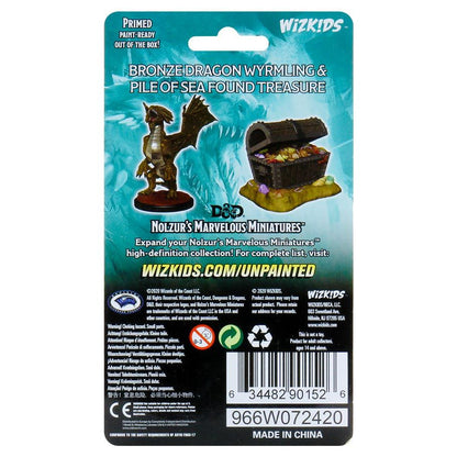 D&D: Nolzur's Marvelous Unpainted Miniatures - Bronze Dragon Wyrmling & Sea Treasure W13