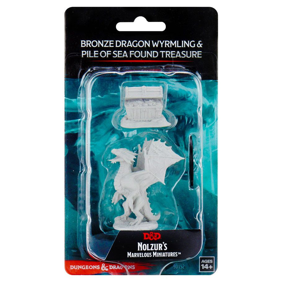 D&D: Nolzur's Marvelous Unpainted Miniatures - Bronze Dragon Wyrmling & Sea Treasure W13